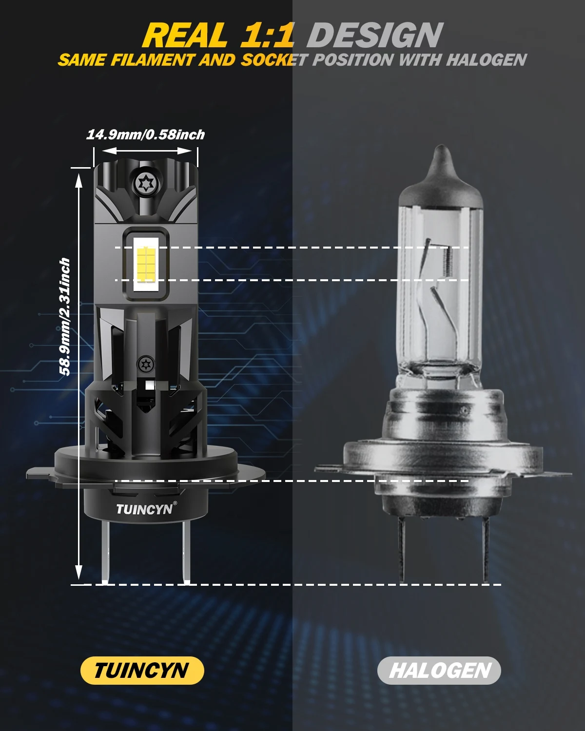 2 шт. автомобильные лампы для передних фар 150 лм 55 Вт H7