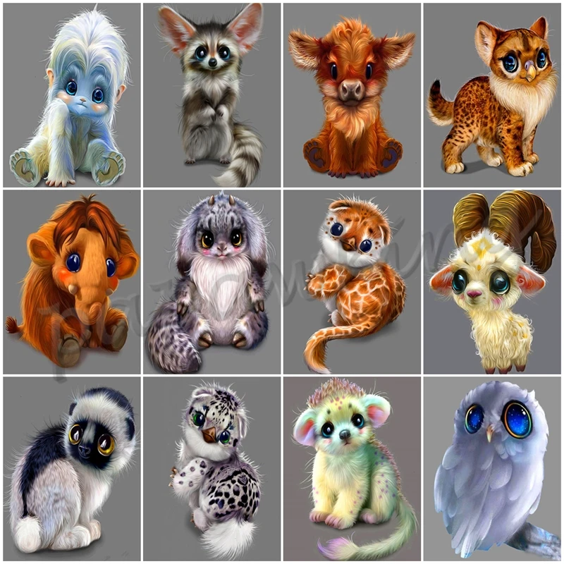 

Cartoon Nursery Decoration 5D Diy Diamond Painting Animals Toy Mosaic Embroidery Full Drill Cross Stitch Kit Handmade Gift Decor