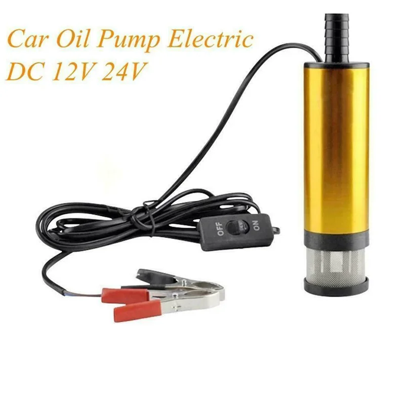 

38mm 51mm Electric Car Oil Pump 12V 24V For Pumping Diesel Oil Water Submersible Aluminum Alloy Shell 12L/min Fuel Transfer Pump