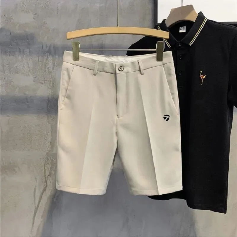 2023 Spring And Summer Men's Golf Shorts Men's Golf Pants Men's Casual Suit Shorts Loose Straight Pants Men's Golf Clothing