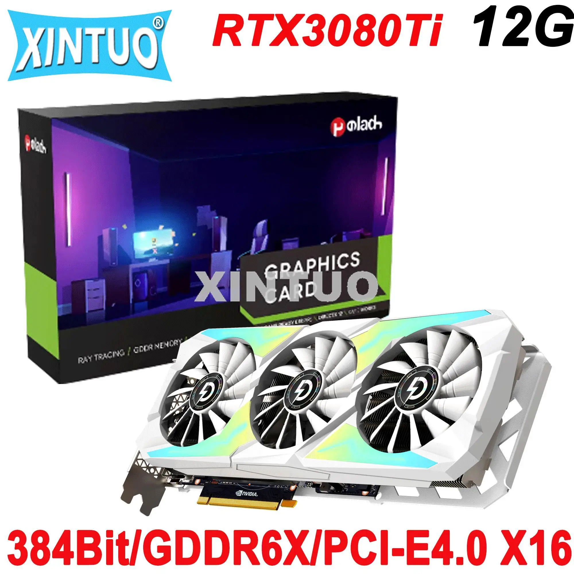 

RTX 3080 TI Graphics Card 12GB GDDR6X 384Bit Gaming Video Card for NVIDIA GeForce RTX3080TI 3DP+HDMI PCI-E4.0 X16 HD Mining GPU
