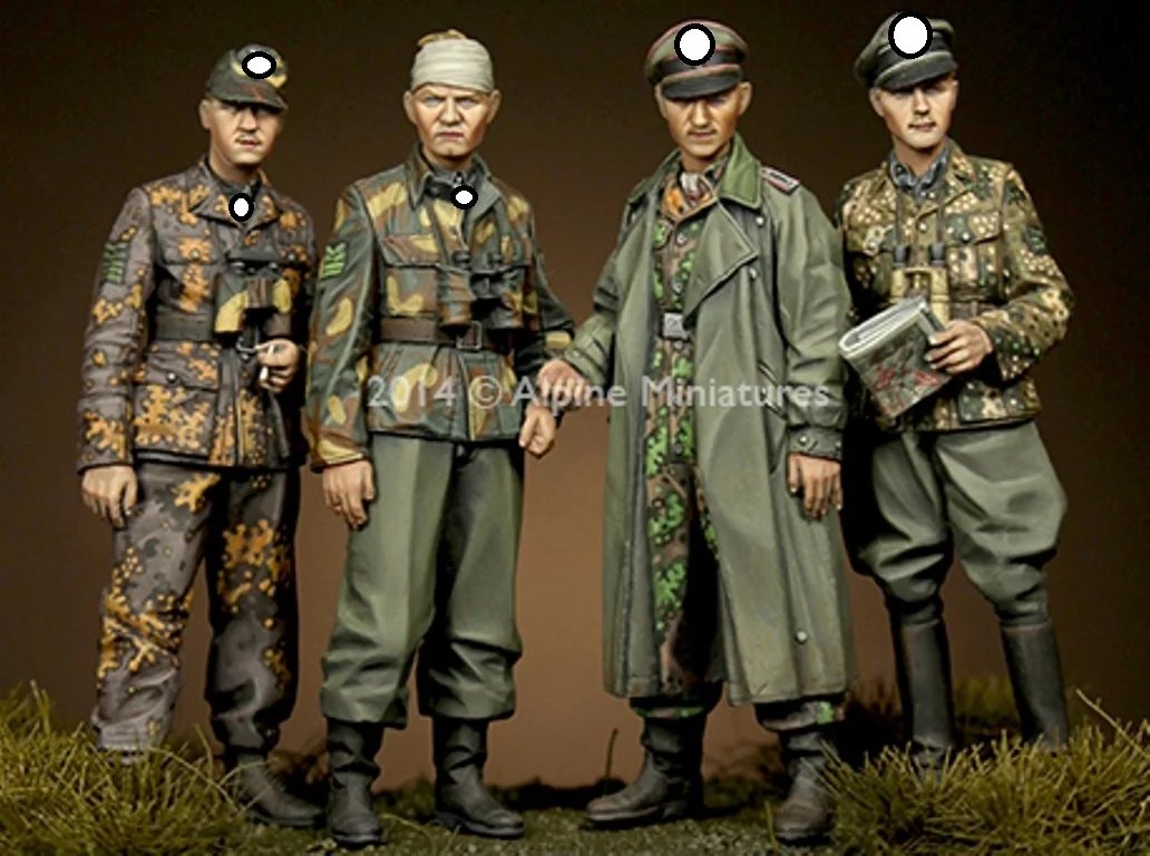 

Коэффициент 1:35, литая под давлением смола, 4 немецких солдата во время Второй мировой войны, необходимо собрать и покрасить самостоятельно (...