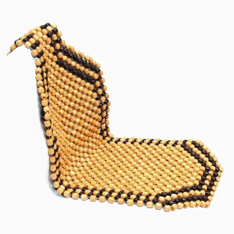 

Универсальная летняя Автомобильная подушка из искусственной кожи с деревянными бусинами, Массажная подушка для автомобиля, офиса, дома, фургона, грузовика, автобуса, бежевая