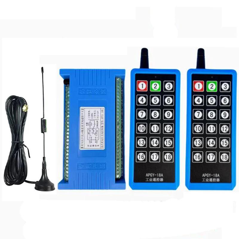 Беспроводной пульт дистанционного управления 2000 м DC12V 24V 18CH 433 МГц
