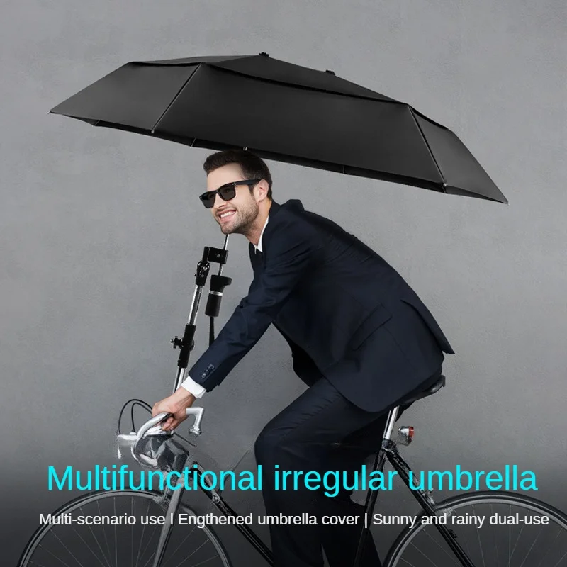 

Multifunctional Large Bicycle Umbrella Outdoor Sunshade Parasol Umbrella Electric Bicycle Hands-free Umbrella with Bracket