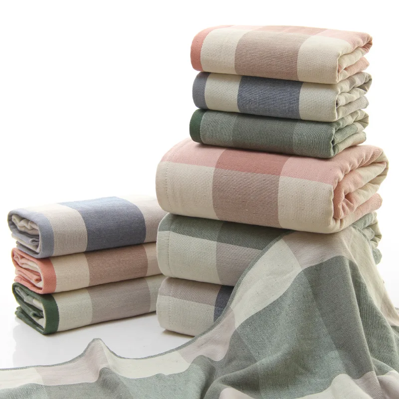 

Cotton Dark Yarn Satin Bath Towel Adults Super Soft High Absorbent 70*140 Thick Big Bathroom Towels Quick-Drying Beach Towels