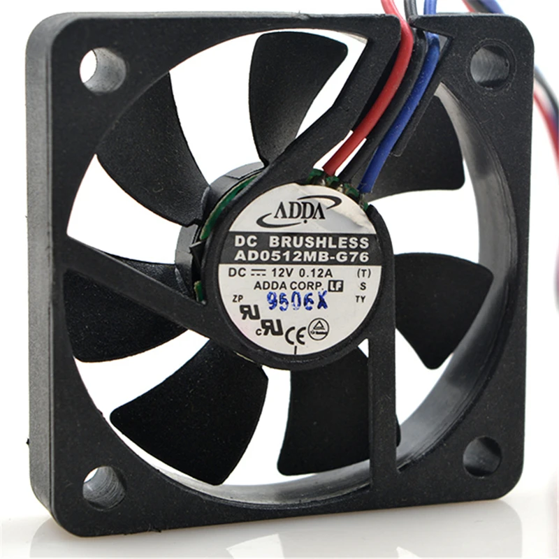 Для ADDA AD0512MB-G76 DC 12V 0.12A 3 провода 5 см 5010 50x50x10 мм двойной шарикоподшипник охлаждающий
