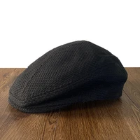 black driver flat cap for men newsboy caps men women hat soft casual cotton beret solid unisex retro hat the waiter cap nz284