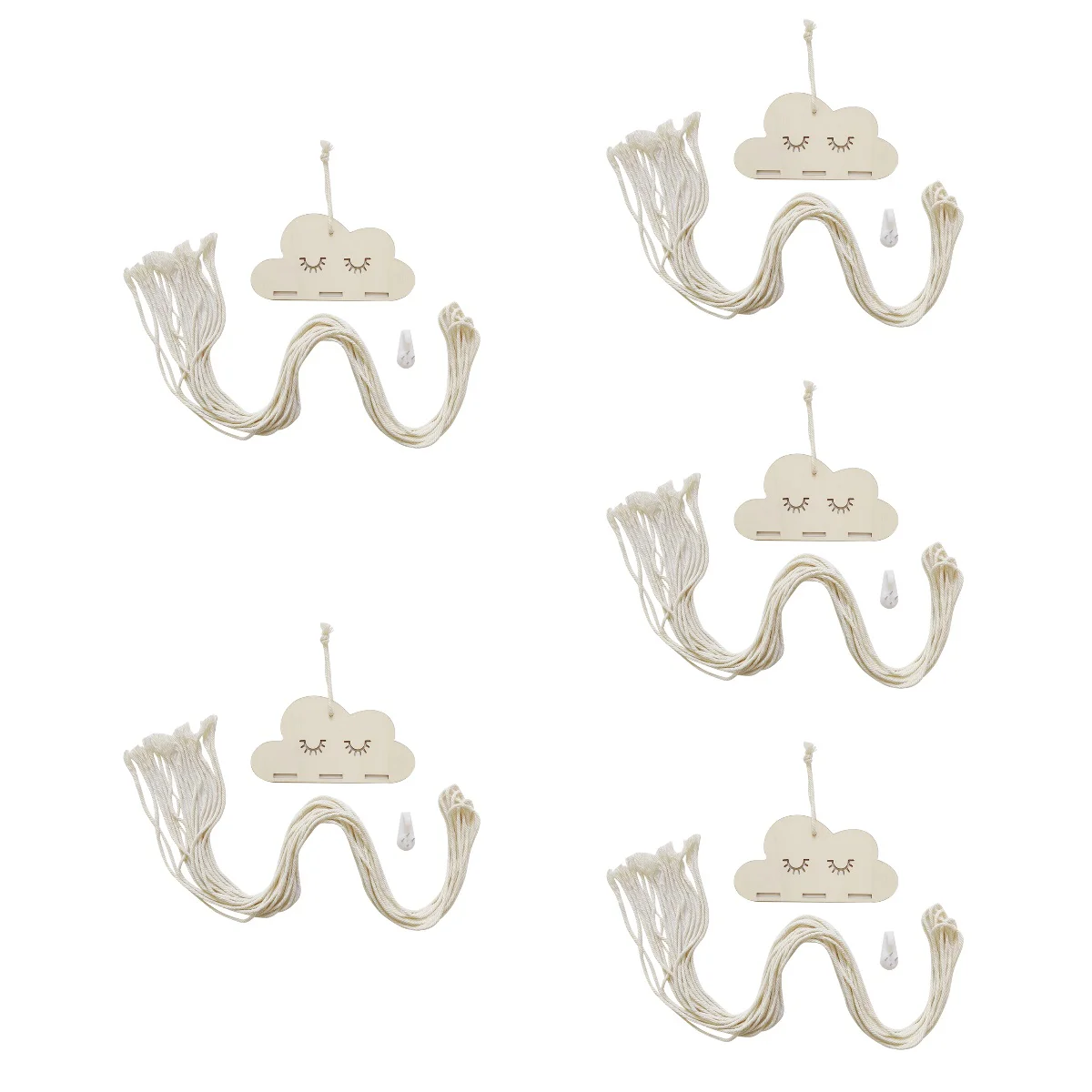 

5 Sets of Cloud Plaque Decoration DIY Hanging Cloud Ornament Wall Decoration