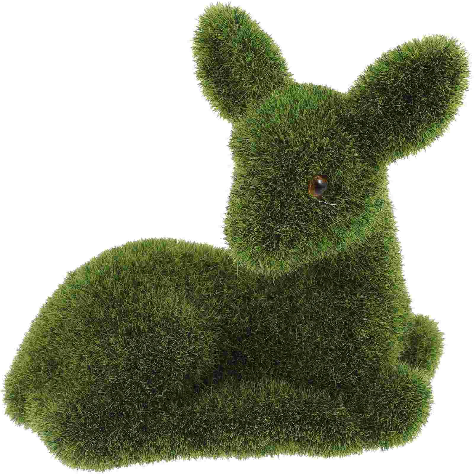 

Deer Flocking Animal Decor Small Ornament Artificial Lawn Flocked Decoration