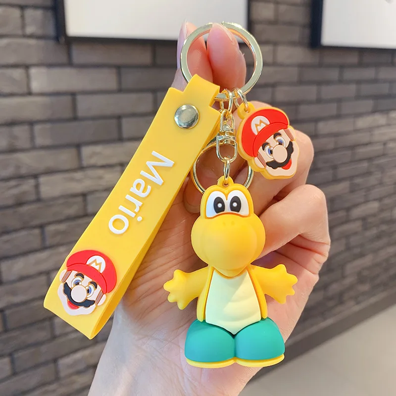 

Kawaii Cute yoshi PVC Keychain Bag Keyring Ornament Accessories Children's Toys Birthday Gifts