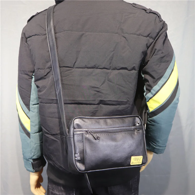 

men's bag fashion trendy men's messenger Backpack New Japanese and Korean men's shoulder bag mobile phone bag