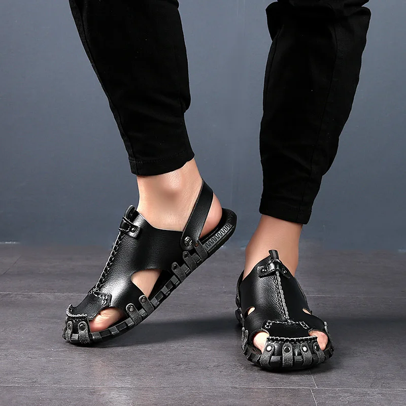 Сандалии и босоножки ручной работы из натуральной кожи Повседневная модная