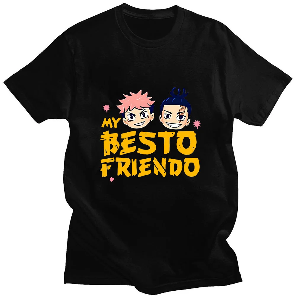 

Jujutsu Kaisen Anime My Besto Friendo Harajuku Cute Manga Print Summer Loose Casual Thin Cotton Design Niche Couple T-shirt Tide