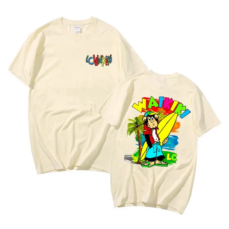 Футболка с рисунком Lc Waikiki Monkey для мужчин и женщин модные повседневные футболки