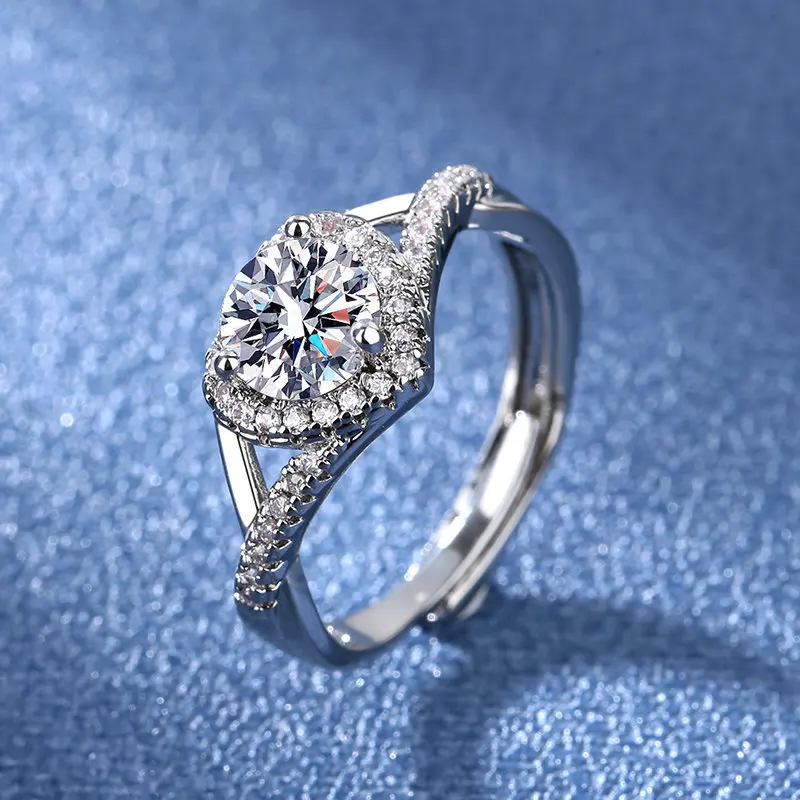 

Love Cute Wedding Engagement Rings for Women Micro Pave Cubic Zirconia Sliver Color Dainty Ring Fashion Jewelry Adjustable