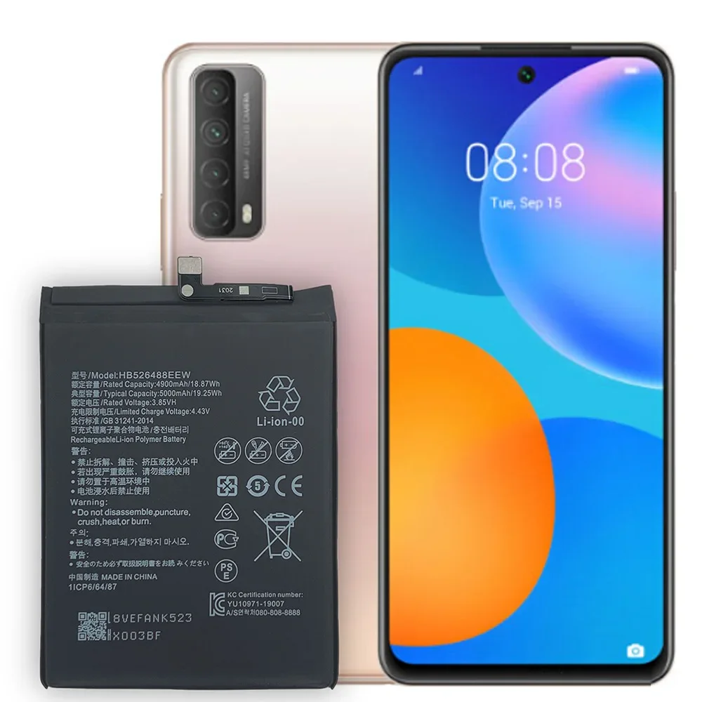 5000 мАч HB 526488 Сменный аккумулятор EEW для Huawei P Smart 2021 Y7a Enjoy20 SE Honor 10x Lite