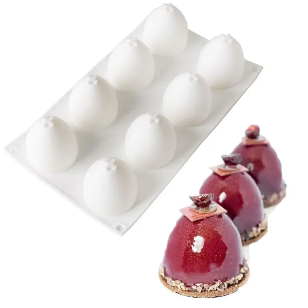 

3D Easter Eggs Baking Mold Resistance Easy to Clean for Mousse Cake Chocolate Simulation Eggs Silicone Mold Bakeware