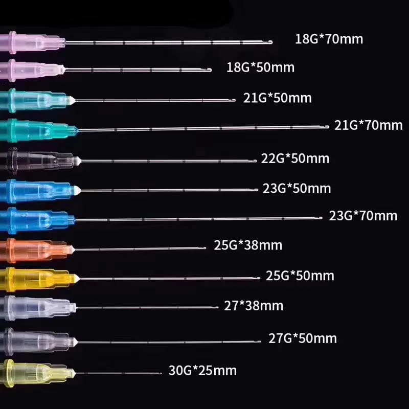 

Blunt tip micro cannula medical injection needle 18G 21G 22G 23G 25G 27G 30G Plain Ends Notched Endo needle tip Syringe