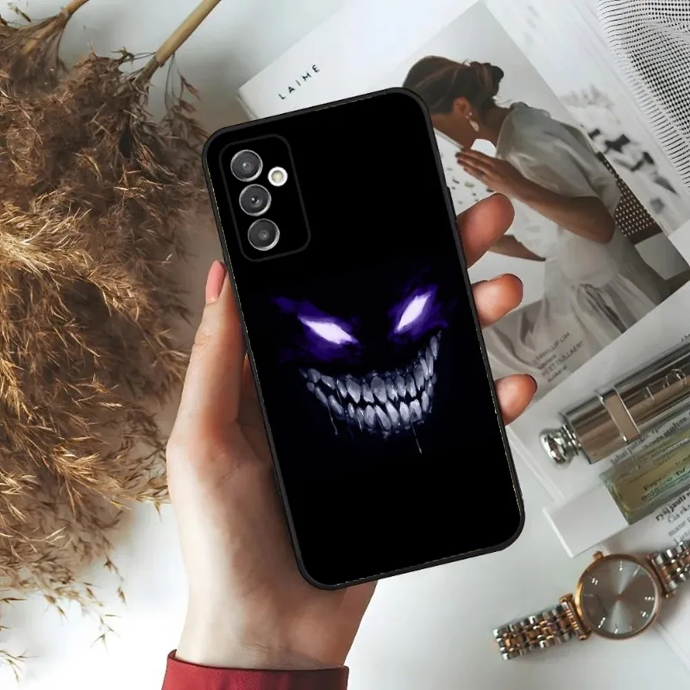 Чехол для телефона Smiley Creepy Face Scared Demon Samsung S24 23 22 30 21 10 9 Ultra Plus Lite FE 5G черный мягкий