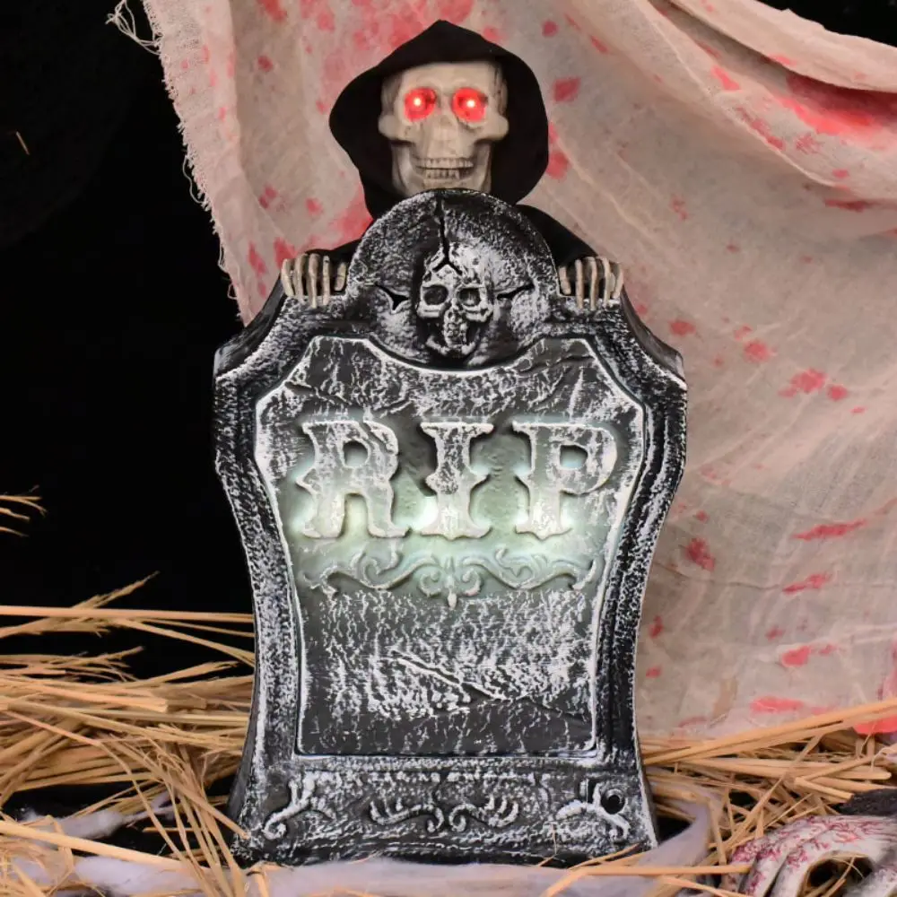

Halloween Ghost Day Decoration Tombstone Ghost House Bar Set Luminous Sounding Electric Tombstone Lifting Ghost Photography Prop