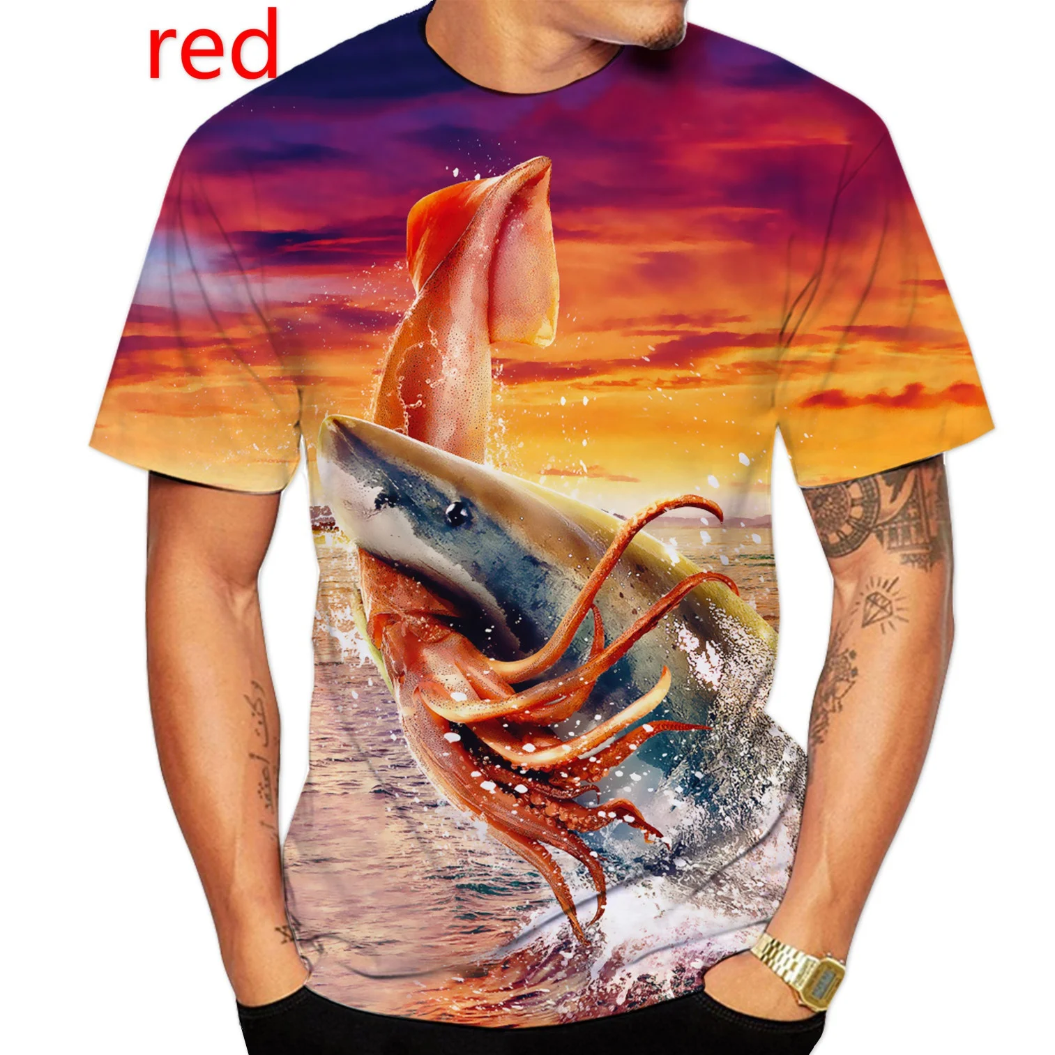 

Summer Animal Sea Shark Fish T-shirt for Men/Women