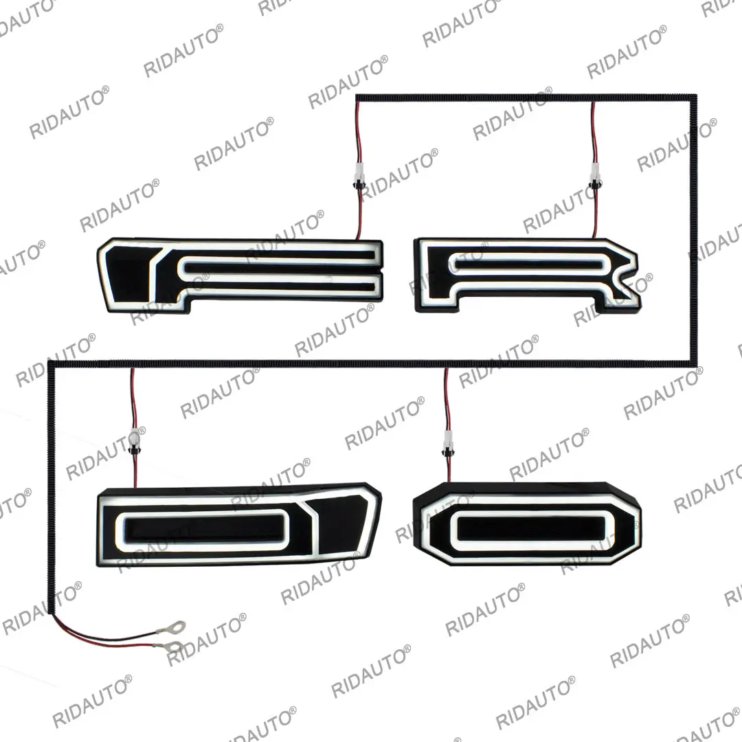 

Пикап Модифицированный DIY 4-летний для RANGER 2015-2021 T8 T7 Raptor Grill Grille Белый светодиодный светящийся светильник с буквами