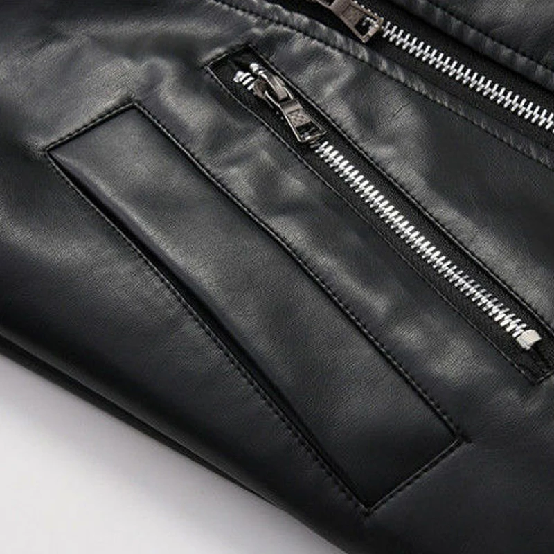 korean Autumn Spring Women's Leather Jakcet Loose Turn Down Ladies Faux Coat  Moto Biker Zipper Jackets for Lady Outwear black