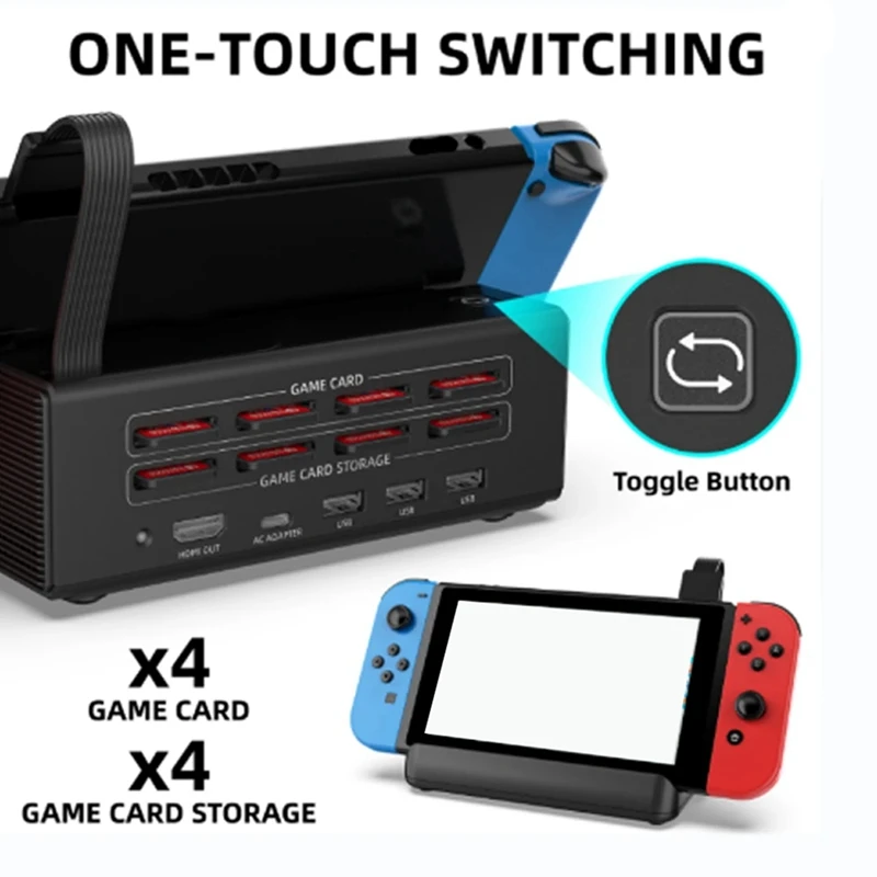 Док-станция для Nintendo Switch/OLED-ТВ стандартная игровая карта памяти с USB2.0X2 + USB3.0 PD
