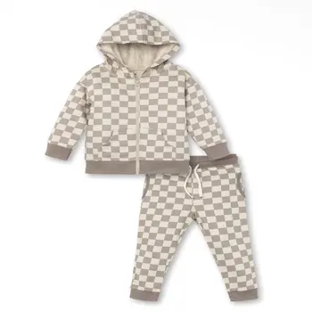 Toddler Unisex 2 Pc Long Sleeve Hoodie and Jogger Pants Set, Size 12M-5T 1