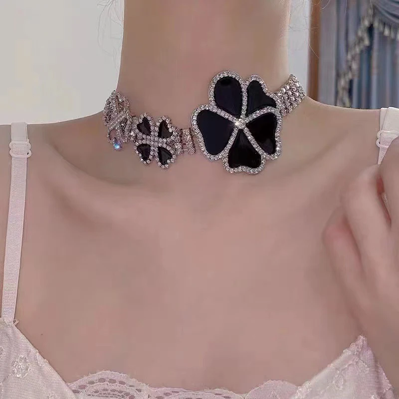 Ожерелье в виде черных капель европейском и американском стиле