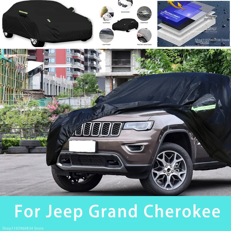

For Jeep Grand Cherokee Outdoor Protection Full Car Covers Snow Cover Sunshade Waterproof Dustproof Exterior Car accessories