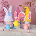 2022 Пасхальный Безликий гномовый кролик кукла ручной работы Многоразовые украшения для дома Детские Пасхальные искусственные игрушки подарок для детей