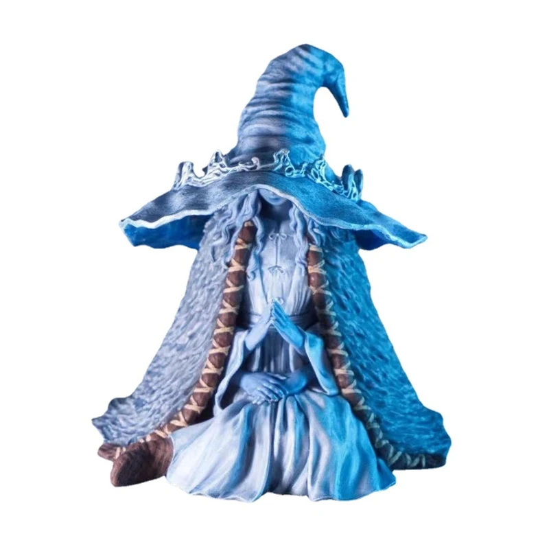 

2022 New Vintage Witch Bowing the Head Halloween Decorations Haunted House Resin Props