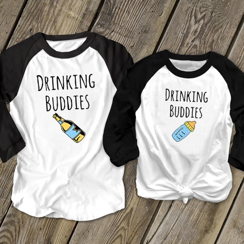 

Mom and Daughter Matching Clothes Drinking Tshirts Mommy and Me Thanksgiving Long Sleeve Matching Family Outfits Christmas 2021