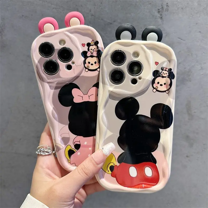 Фото Чехол с 3D-принтом Микки и Минни и ушками для Xiaomi 15T Pro, POCO X7, X6, X5, F3, X3, M3, M4, M6, F6, F7 Pro, F8, 15 Ultra, 12T №2