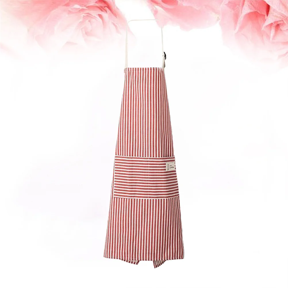 

Garden Apron Hangning Neck Korean Fashion Red Kitchen Cooking Clothes Bib Grill