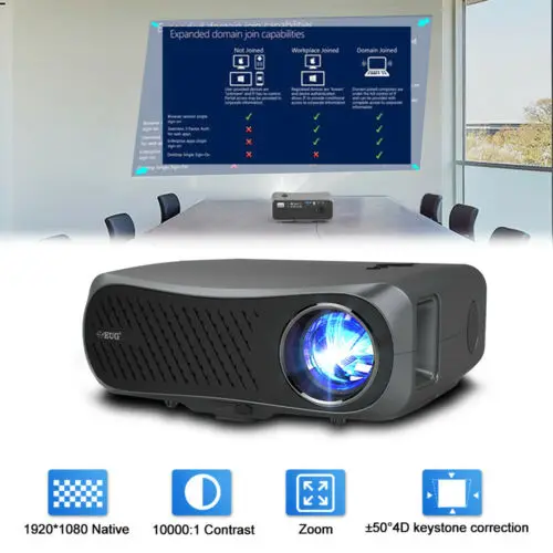 

Native 1080P Projector 4K 1980*1080 Full HD Movie TV Office Daytime Meeting US