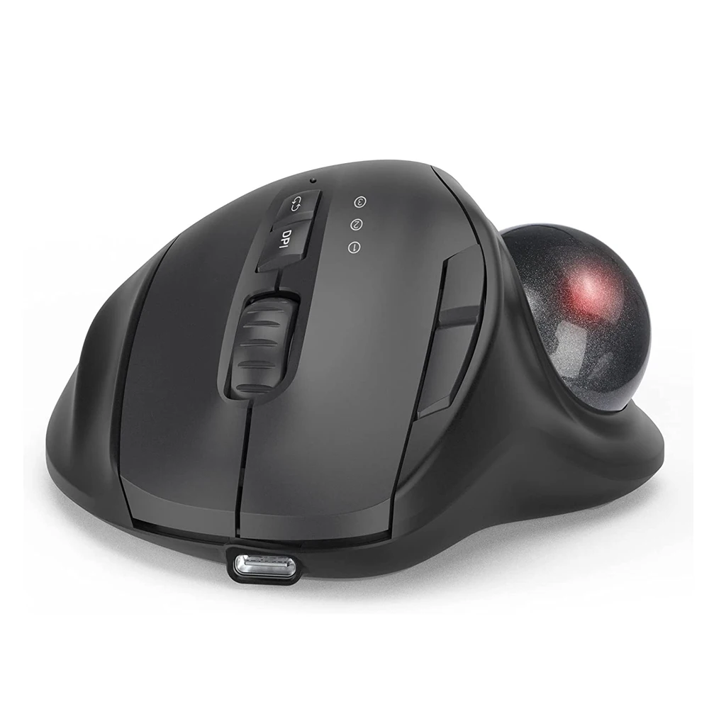 

Seenda 2.4g Wireless Trackball Mouse Rechargeable Ergonomic Vertical Mouse Bluetooth Mice for Windows PC Mac Computer Office