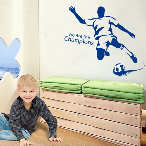 

Football Boy Wall Art Decals Wall Stickers Murals Art for Kids Room Bedroom Living Room Sofa Backdrop Decoration Wallstickers