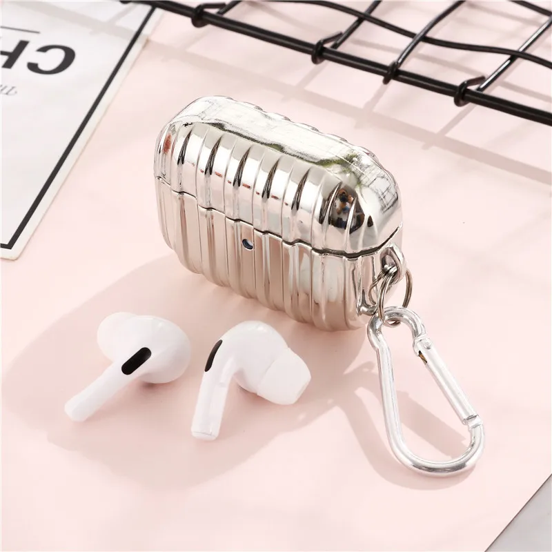 

Luxury Gilded Case for AirPods Pro Case Earphone Protective Bag for Apple Air Pods Girls Fundas Box for Airpods Case with Buckle