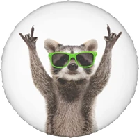 funny raccoon green sunglasses spare tire cover wheel protectors weatherproof universal dust proof