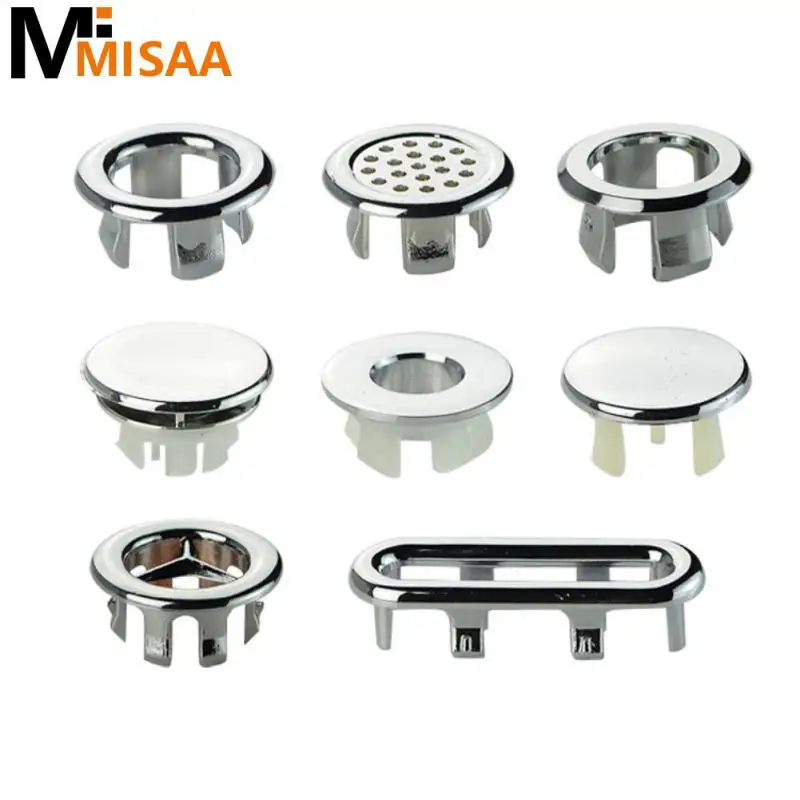 

Кольцо для защиты от переполнения пластиковая серебряная вставка для раковины, высокое качество, Сливная крышка Cover, круглые аксессуары для ванной комнаты, переливная крышка, раковина