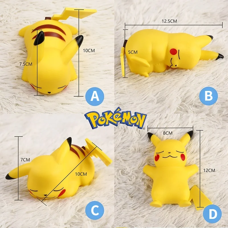 Pokemon Pikachu Night Light TAKARA TOMY Cute Anime Soft Bedroom Bedside LED Room Decoration Children's Toy Gift |