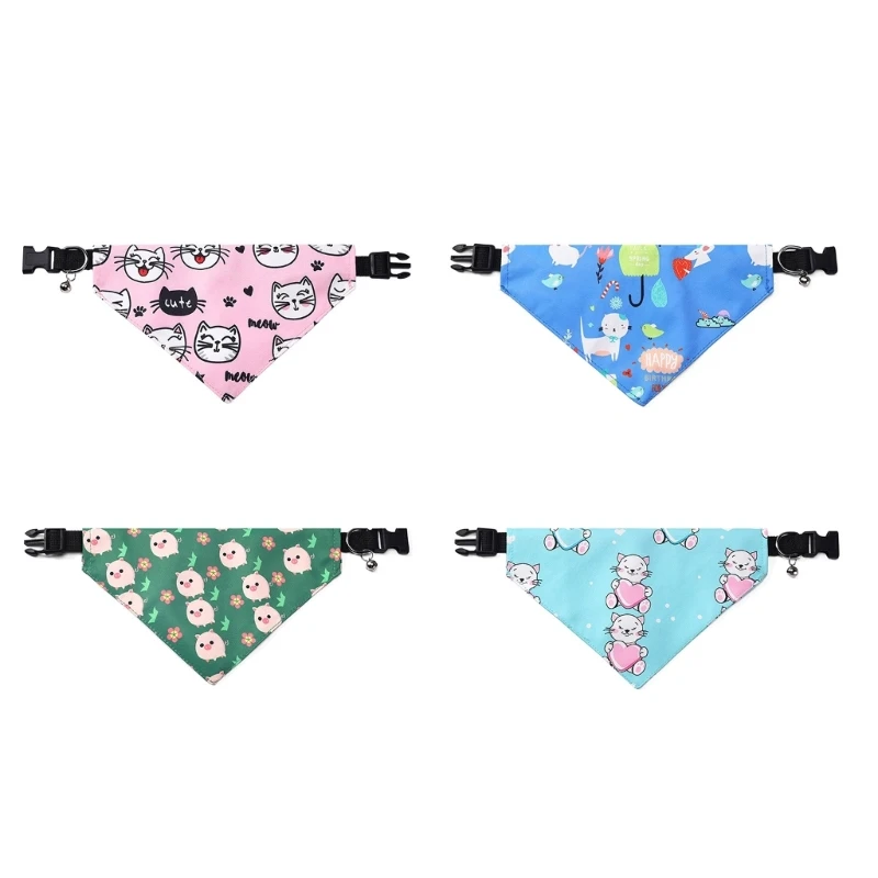 

Cat Dogs Pet Multi-color Bandana Saliva Towel Cat Collar Bandana DropShip