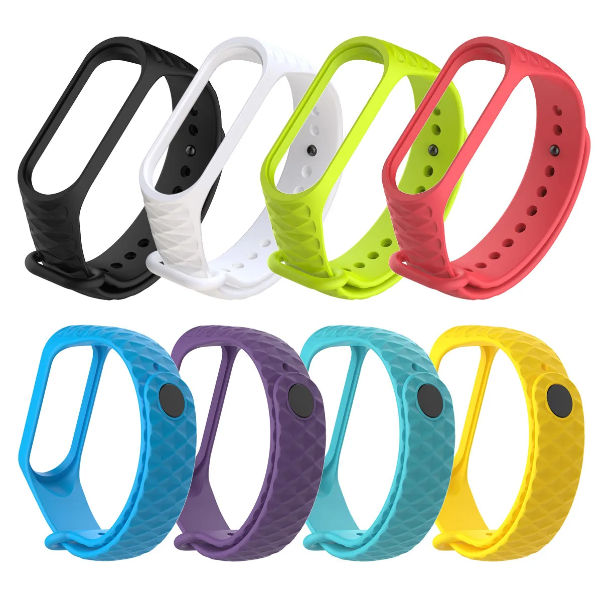 

Mi Silicone Replacement Accessaries Bracelets Straps Soft 4 8pcs For Xiaomi Band smart wristband Magnetic Wristband Tools