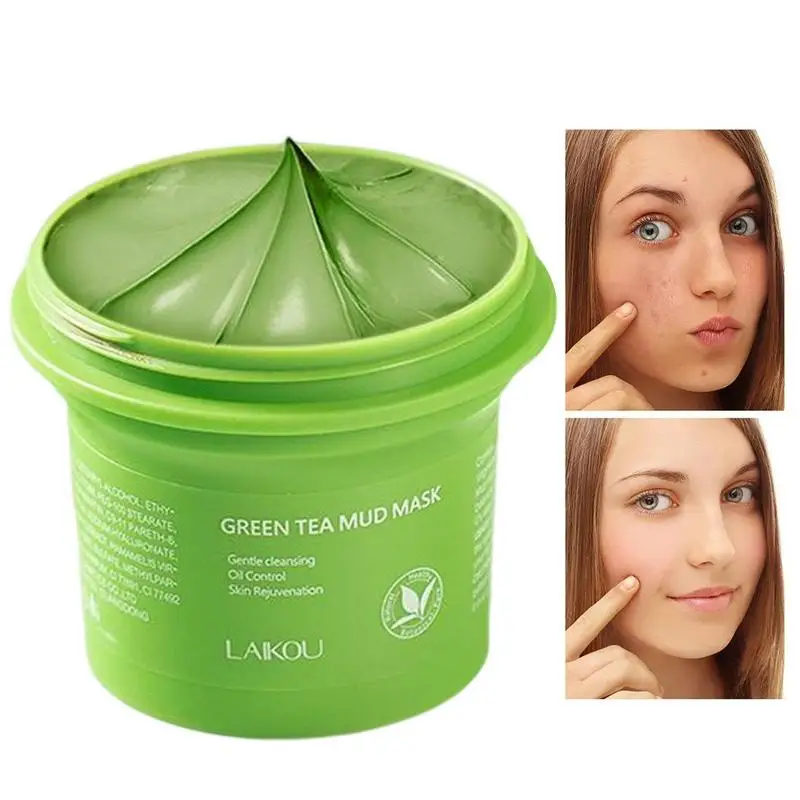 

Green Tea Blackhead Removal Natural Green Tea Purifying Clay Blackhead Removal Mud Moisturizing Facial Pore Cleanser For Unisex