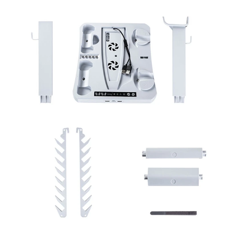 

Охлаждающая база со встроенными 2 радиаторами для ps5 PSVR2, Подставка для зарядки, игровой диск