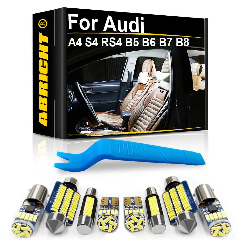 

Car LED Interior Light Canbus For Audi A4 S4 RS4 B5 B6 B7 B8 Avant Sedan 1996 1998 2012 2013 2014 2015 Indoor Lamp Accessories