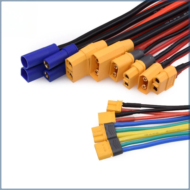 Фото 1 шт. зарядное устройство для радиоуправляемого аккумулятора 18 AWG 16AWG 12AWG 10AWG XT60 XT90 EC5 штекер «папа-мама» удлинитель, разъем провода 10 см/20 см/30 см №2
